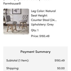 Grey Counter Stool Chairs