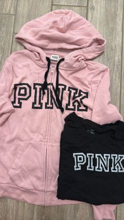 Victoria’s Secret zip up hoodie and t shirt
