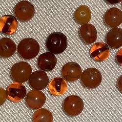 75 Natural Amber Jewelry Beads Of Every Color 