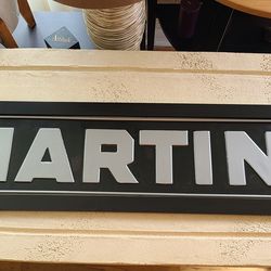 Large Martini Cocktail Metal Bar Decor Sign