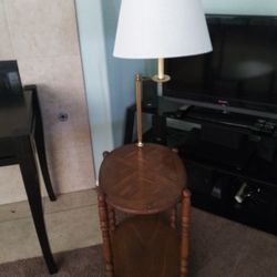 Vintage Side Table With Light
