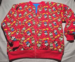 Vintage Disney Mickey Mouse Full Zip Reversible Sweatshirt