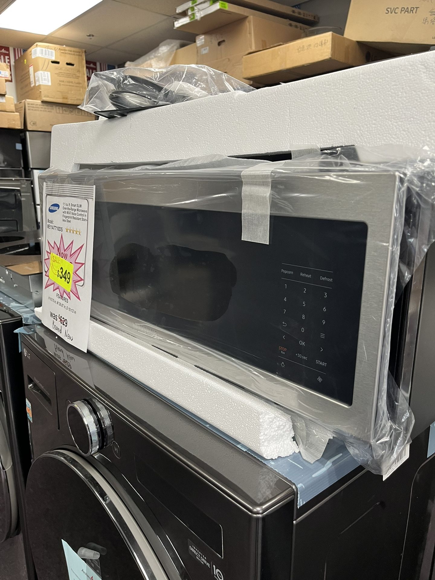 Microwave Over The Range , 30’wide 11’high Brand New Samsung Stainless Steel 