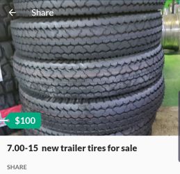 7.00-15 new trailer tires for sale