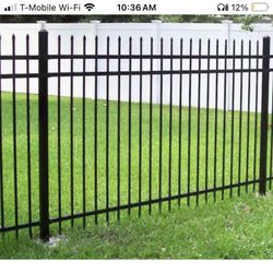 Two Steel Fence Panels. 8’ X 6’ Aleko