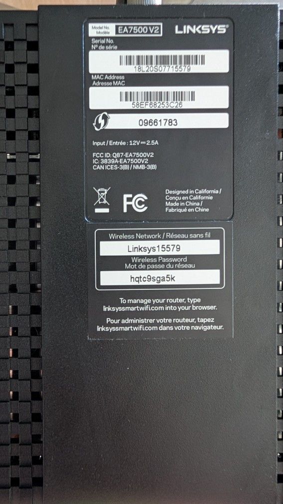 Linksys EA 7500 Router