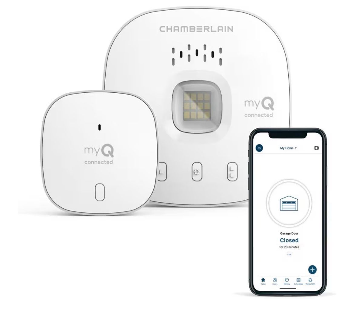 CHAMBERLAIN Smart Garage Control - Wireless Garage Hub & Sensor w/ Wifi & Bluetooth - Smartphone Controlled
