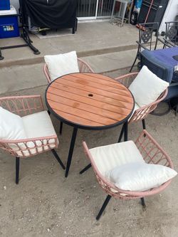 Patio table 4 chairs