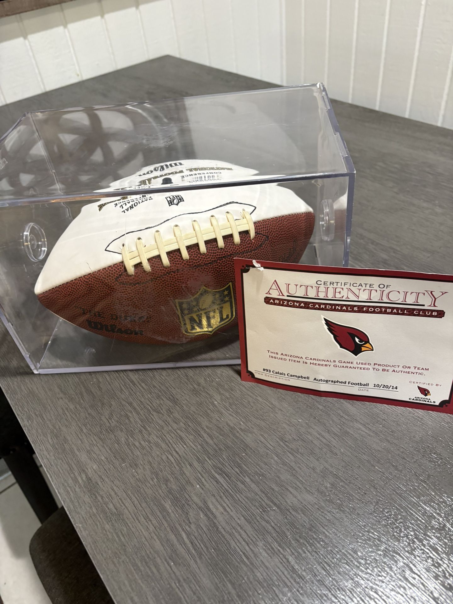 Calais Campbell Signed Football