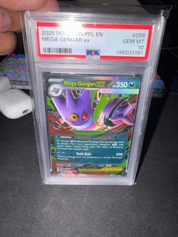2025 POKEMON MEGA GENGAR ex PHANTASMAL FLAMES #056 PSA 10