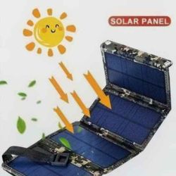 Portable Solar Panel Power Bank for Charging Phones During Outdoor Activities Like Camping And Hikin