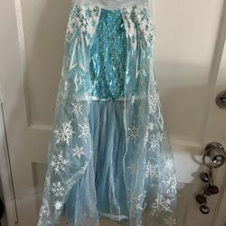 Kids Frozen Elsa Halloween Costume Medium 8/10