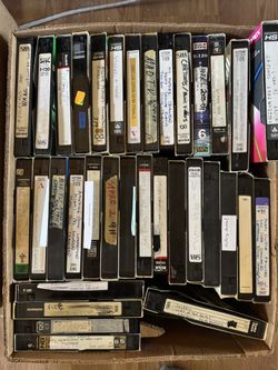 Box Of VHS Mixed Tapes- Tv And Movies. Most With Commercials
