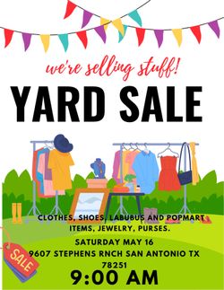 Yard Sale Saturday May 16th
