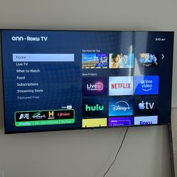 onn Roku 75in 4k Smart Tv + Tv Mount 