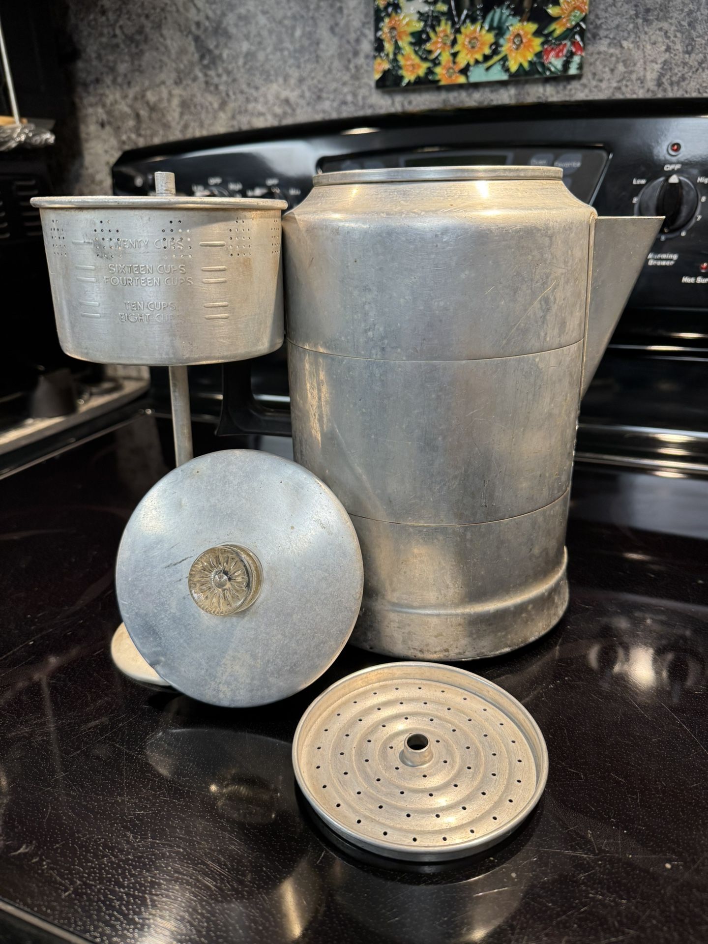 Vintage 20 Cup Percolator Coffee Pot By Worthmore