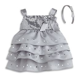 American Girl Doll Silver Shimmer Dress -2014 -2015