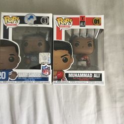 Funko Pop Muhamed Ali & Barry sanders