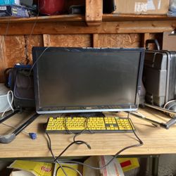 Computer Screen With Key Board
