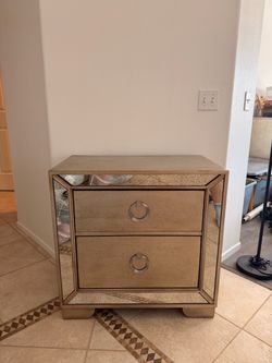 Mirrored night stand