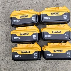 Dewalt 20v Batteries 5.0 Ah Brand New $60 Each