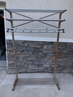 Industrial vintage clothing rack