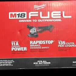    M18 FUEL 18V Lithium-Ion Brushless Cordless 4-1/2 in./5 in. Grinder w/Paddle Switch (Tool-Only)  Price $170,180