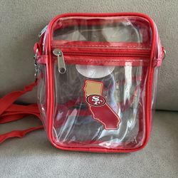 San Francisco 49ers Clear 7x7 Crossbody Bag New