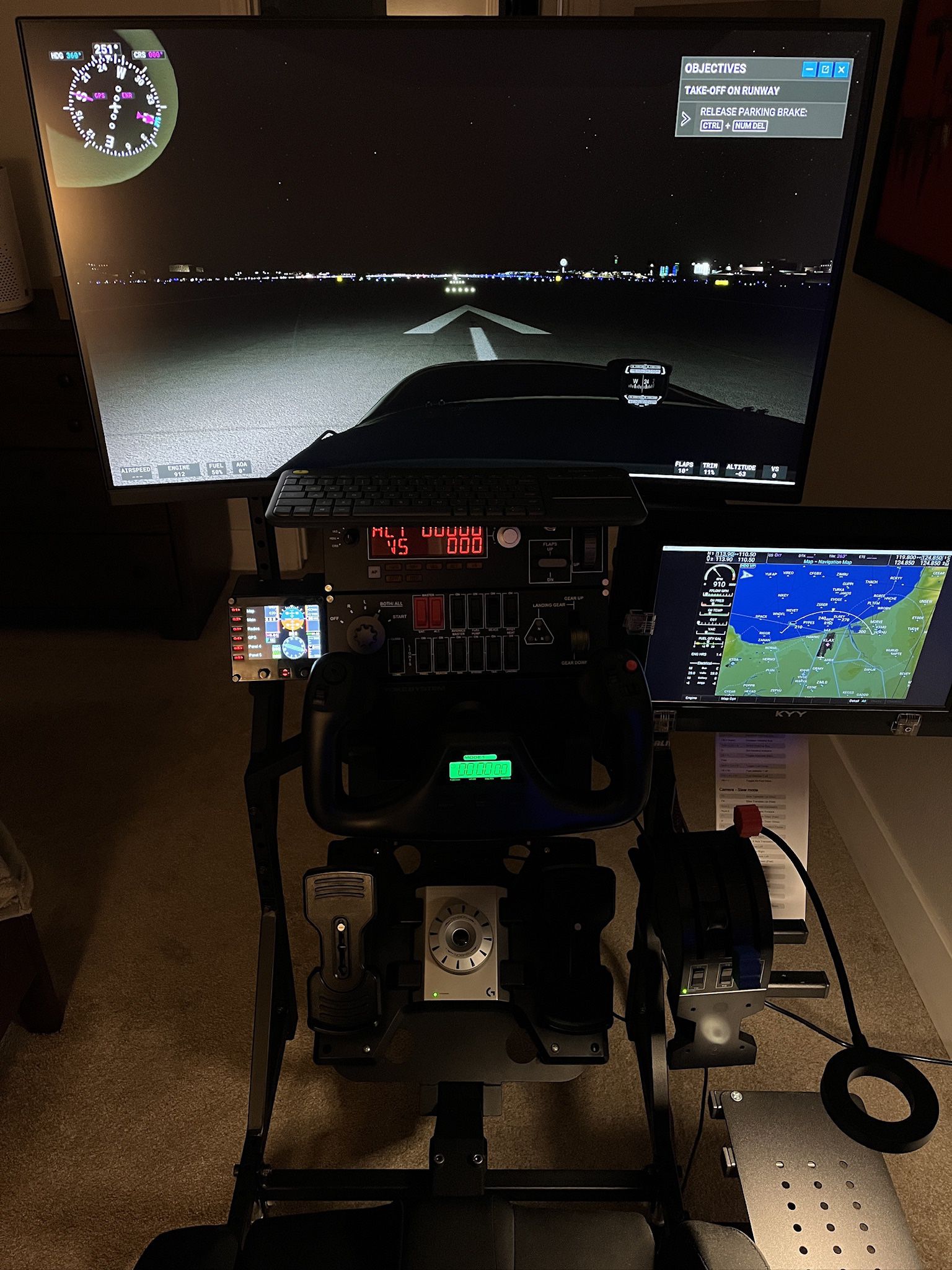 DOF full motion flight simulator 2 Axis