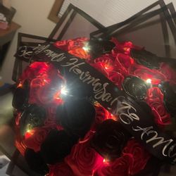Red & Black Glitter Bouquet 