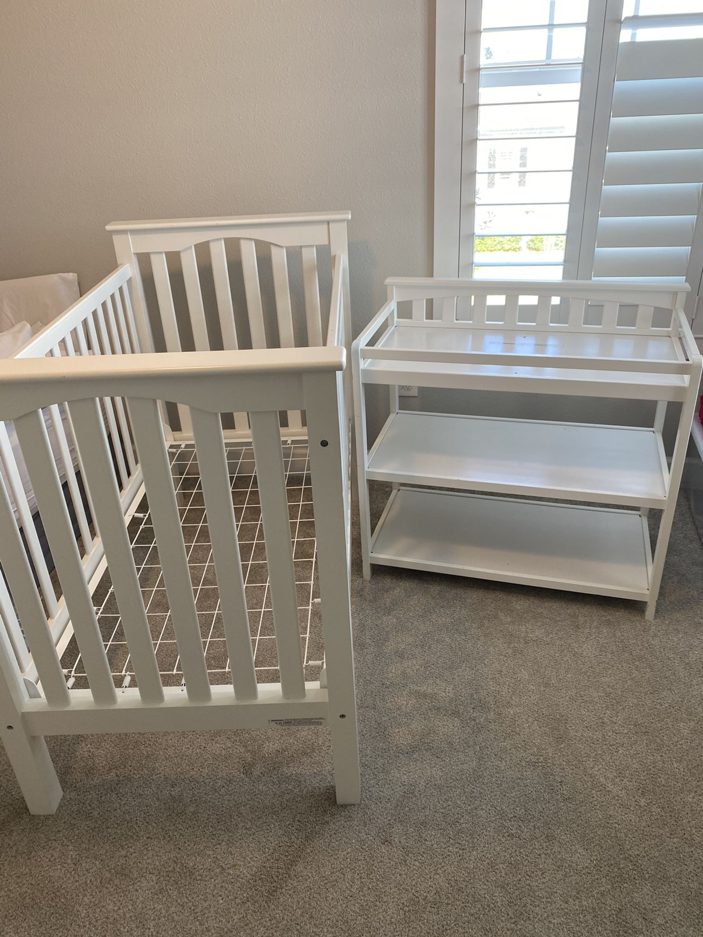 Pottery Barn Kendall Crib and Child Craft diaper changer