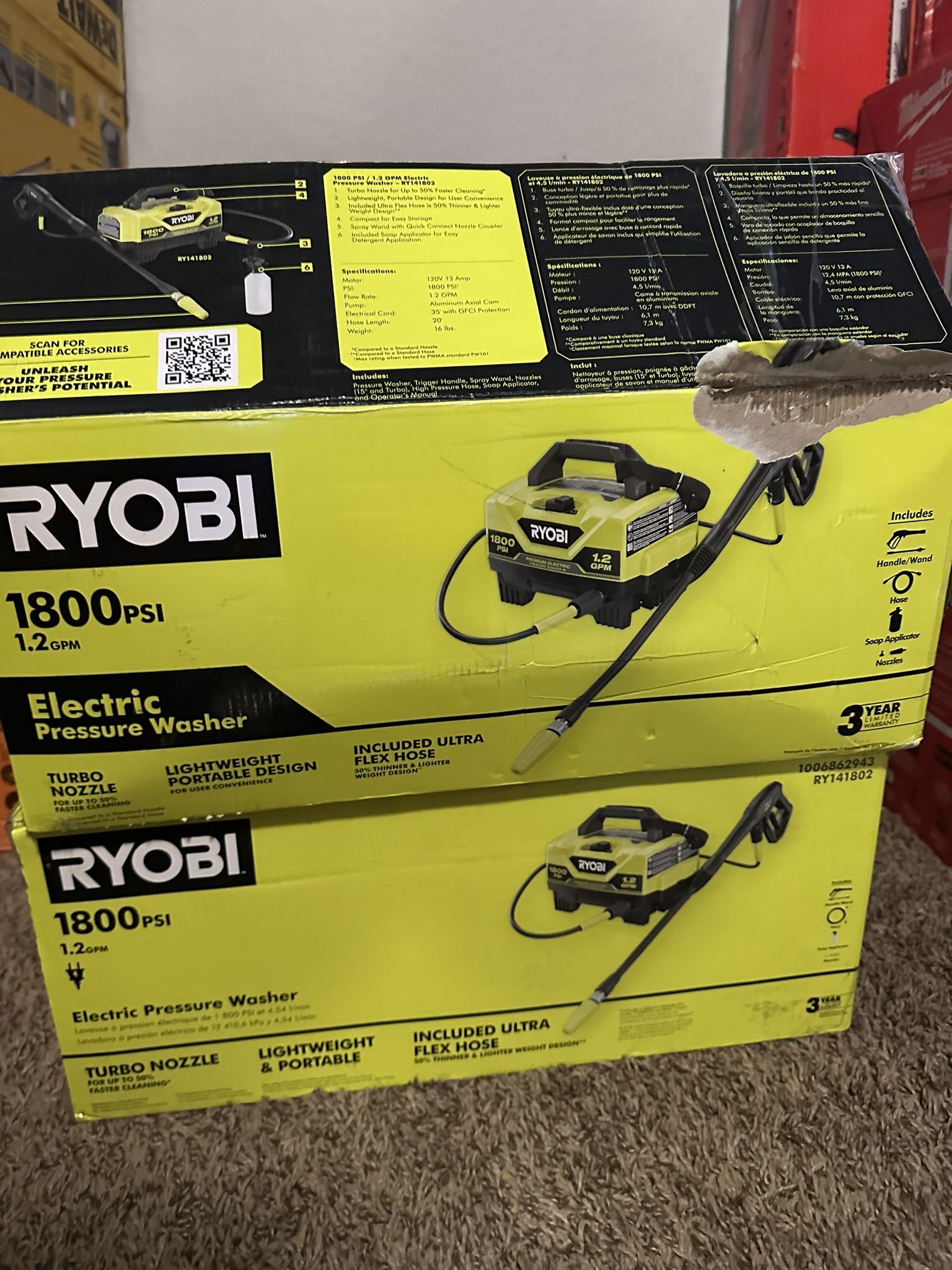 Ryobi 1800 Psi Pressure Washer