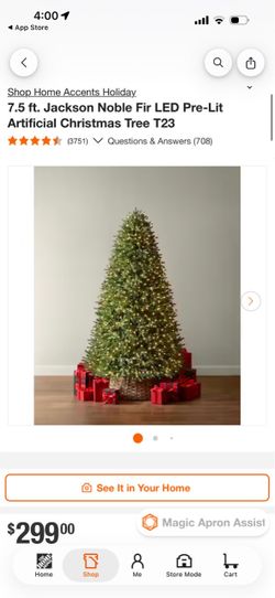 7.5 ft. Jackson Noble Fir LED Pre-Lit Artificial Christmas Tree T23