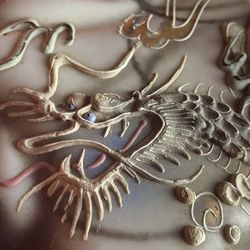 Vintage Dragon Porcelain Box