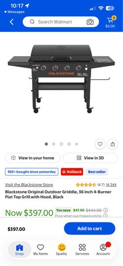 Blackstone 36-Inch 4-Burner Flat Top Griddle with Hood