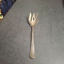 Gorham Art Nouveau Style Electroplated Nickel Silver Serving Fork - Vintage 30's To 50's, N118 Series 10" Long