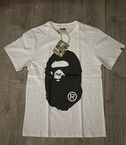 black and white bape tee