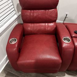 3 Power Recliners w/ USB & double cup holders