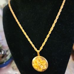 Gold Plated Locket Pendent Necklace