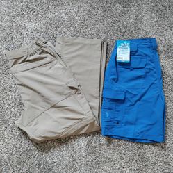 Reel Legends Fishing Apparel Set of 2 Cargo Shorts/Pants Size Small