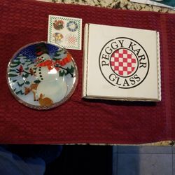 Peggy Karr Collectible Holiday Glass Plate
