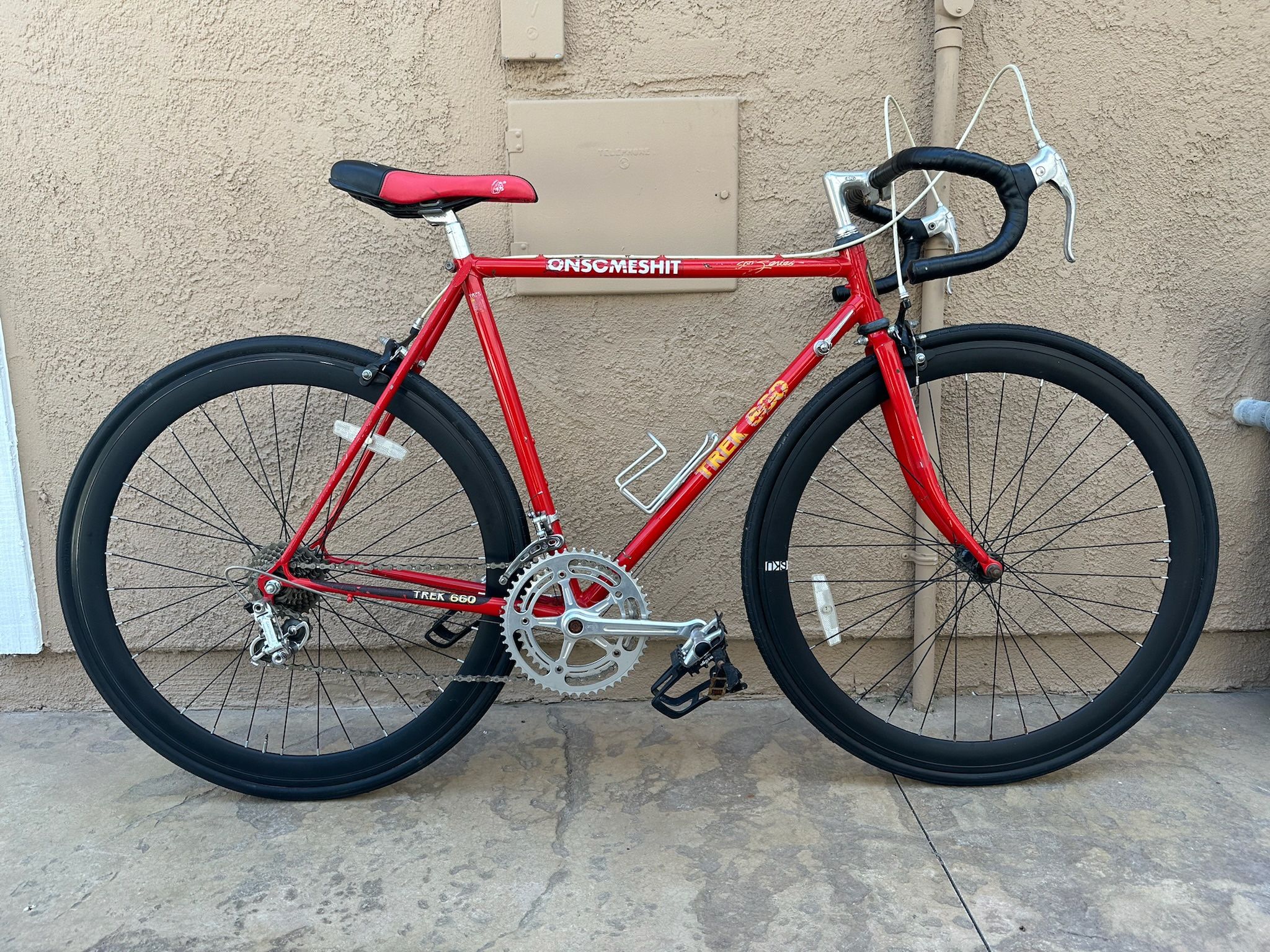 Trek 660 Pro Model Road Racing Bike Super Lightweight Reynold 531 Canpagnolo Nuovo Record New Tires Ready To Ride for Sale in Anaheim CA OfferUp
