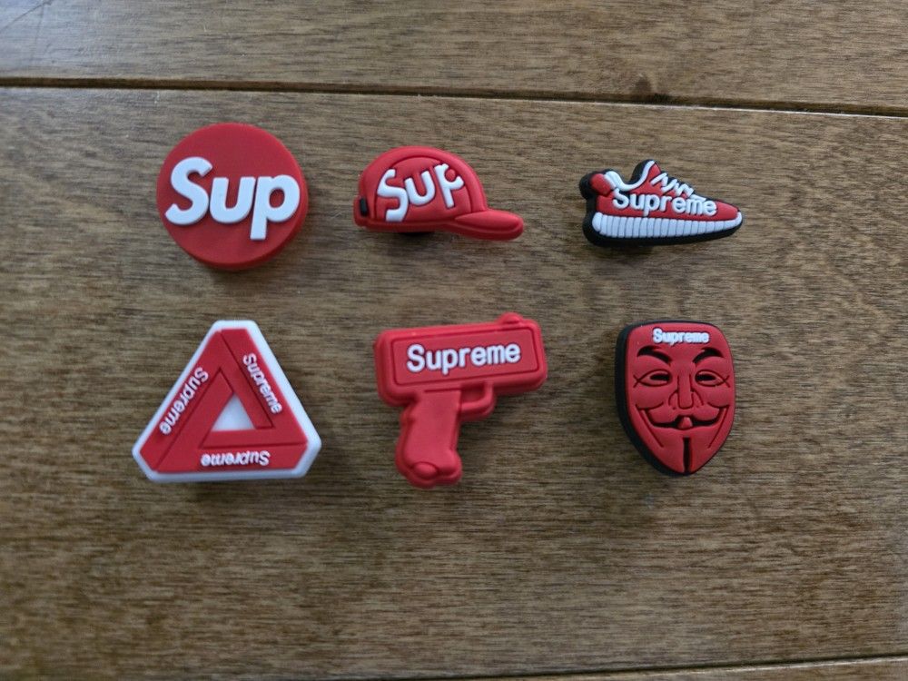 Lot Of 6 Supreme Shoe Charms
