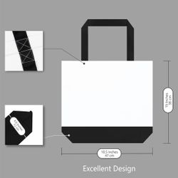 12 New Canvas Tote Bag Multipurpose Cotton Canvas Tote Bag Reusable Grocery Cloth Bag