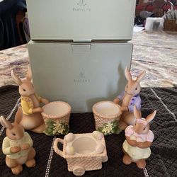Bernie & Bea Bunny & Baby Votive Holders