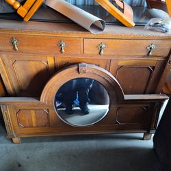 Antique Cabinet With Mirror