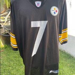 Pittsburgh Steelers Reebok Jersey Mens 2XL Black Ben Roethlisberger NFL Football