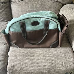 Like New Carter's Diaper Bag - Turquoise and Brown - Only $15!