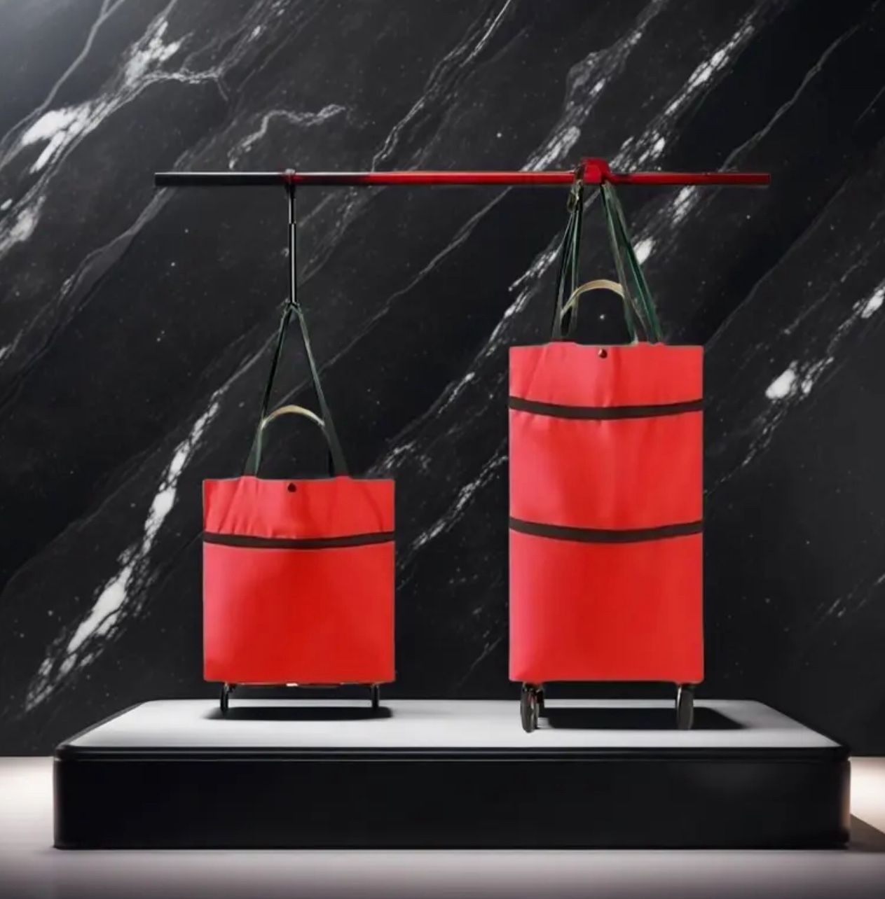 Collapsible Cart & Basket Red Or Green