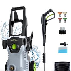 Pressure Washer, Power Washer with Foam Cannon High Pressure Washer for Cars, Fences, Patios, Decks, Patios and Driveway Powerwasher